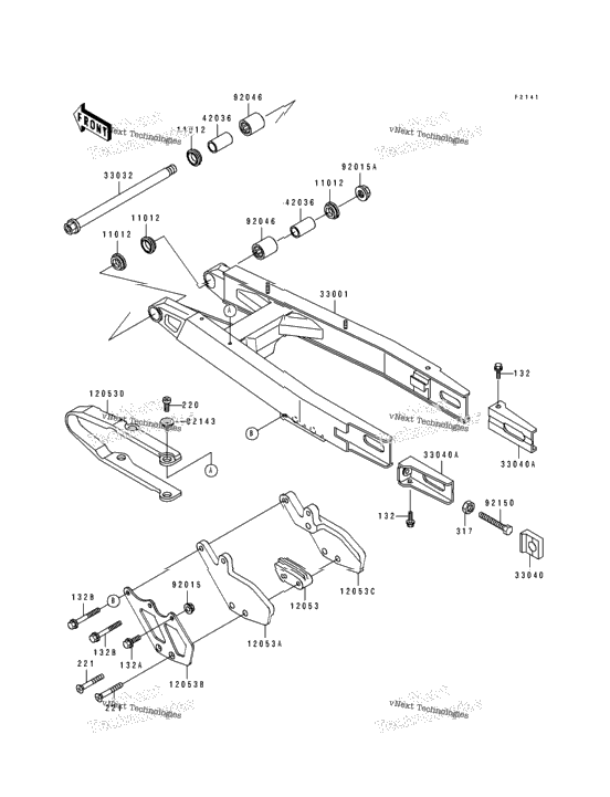 Swing Arm (Kx500-E1)