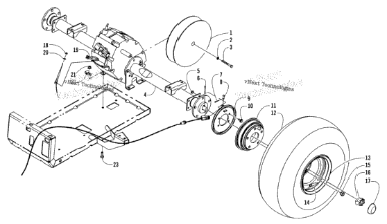 Rear Tire And Transaxle Assembly