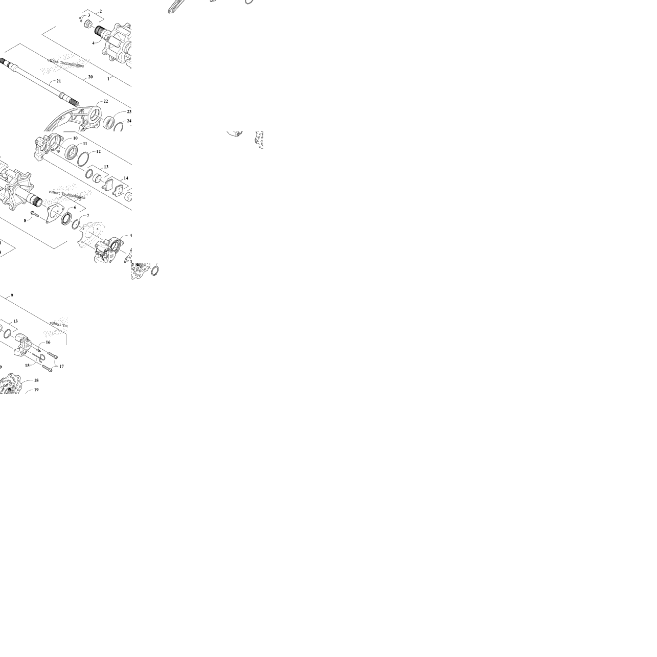 Drive Train Shafts And Brake Assemblies