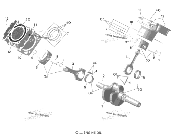 Crankshaft, Piston And Cylinder