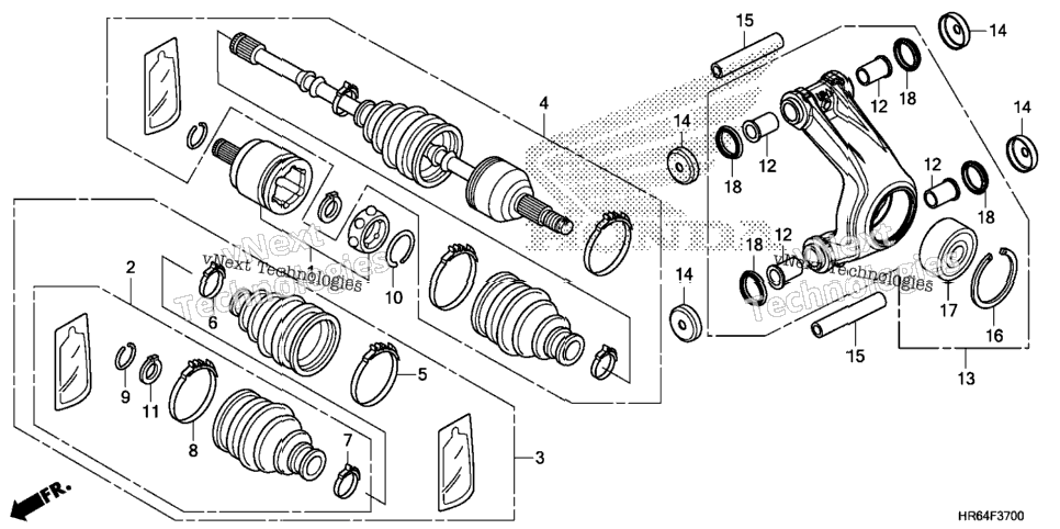 Rear Knuckle@Rear Drive Shaft