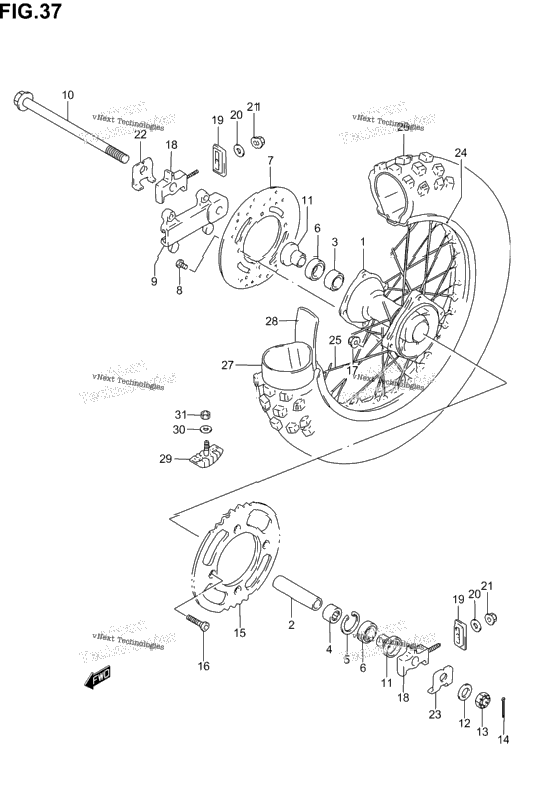 Rear Wheel (Rm85k2/K3)