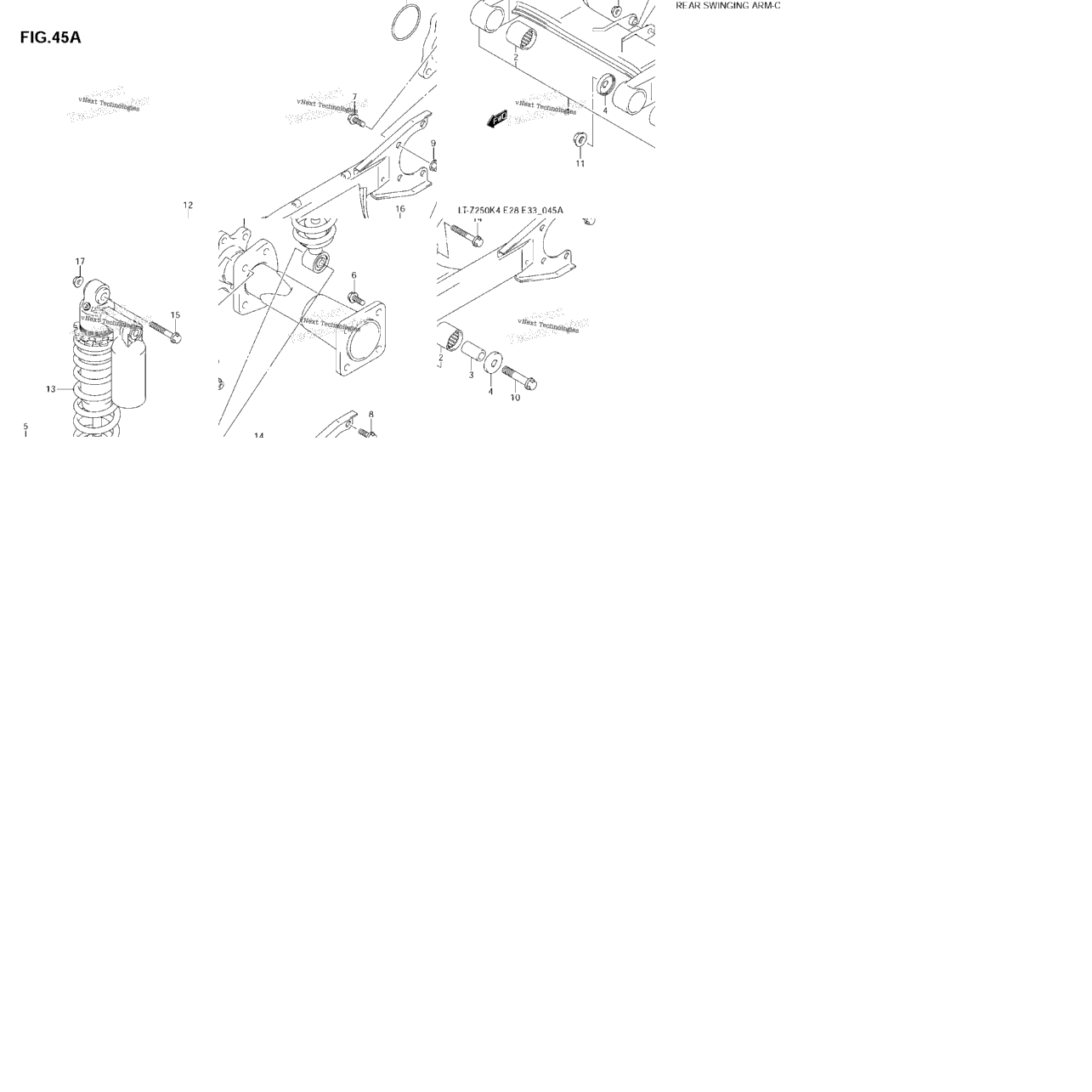 Rear Swingingarm (Model K6/K7/K8)