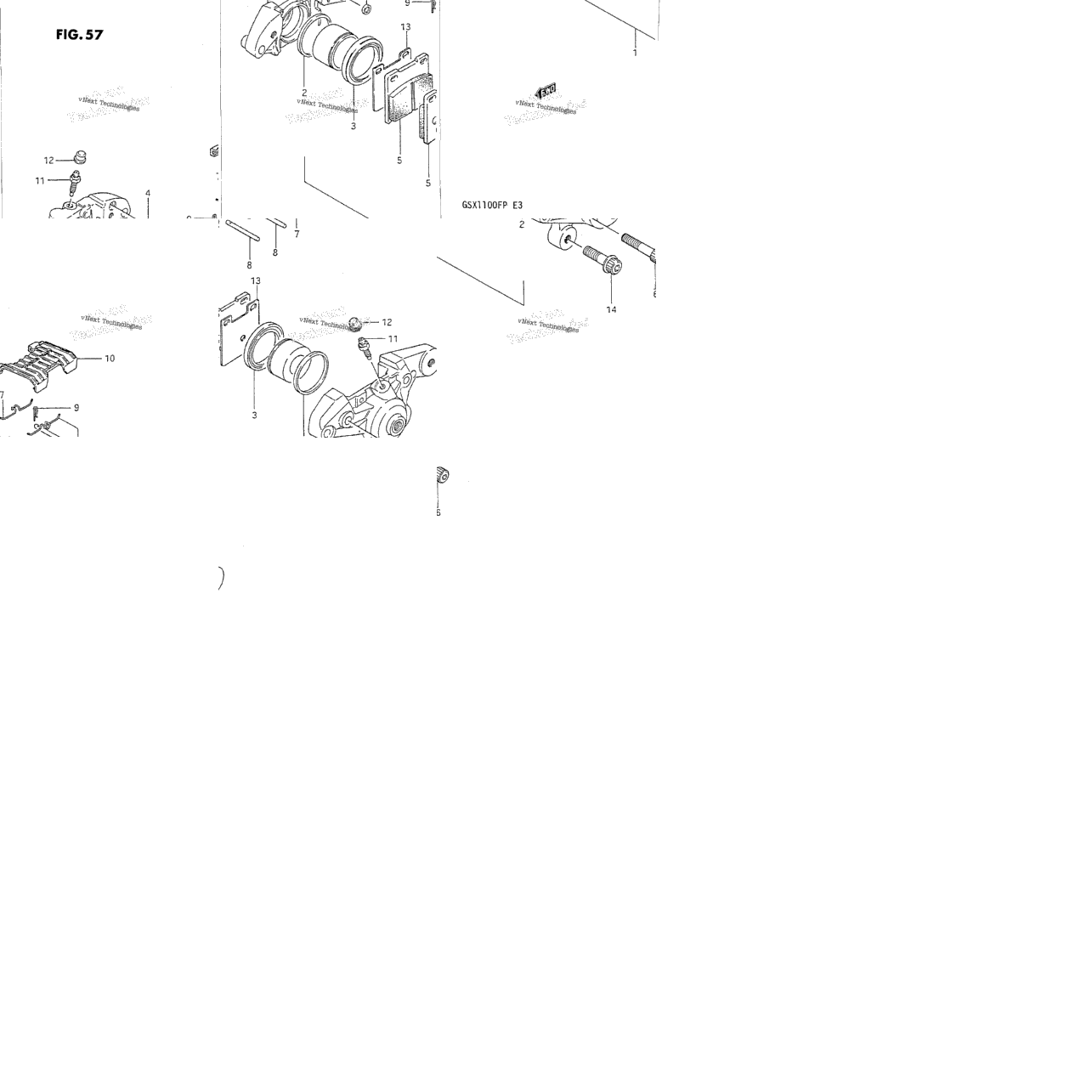Rear Calipers (Model J/K/L/M/N)