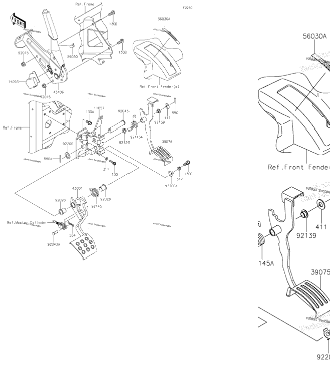 Brake Pedal/Throttle Lever
