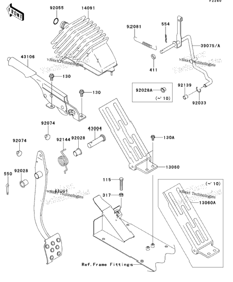 Brake Pedal/Throttle Lever