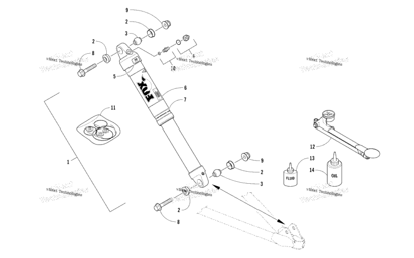 Front Suspension Shock Absorber Assembly