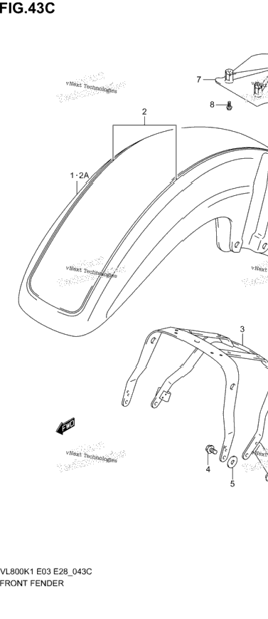 Front Fender (Vl800k4/K5)