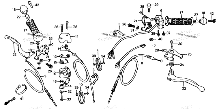 Control Levers + Switches + Cables