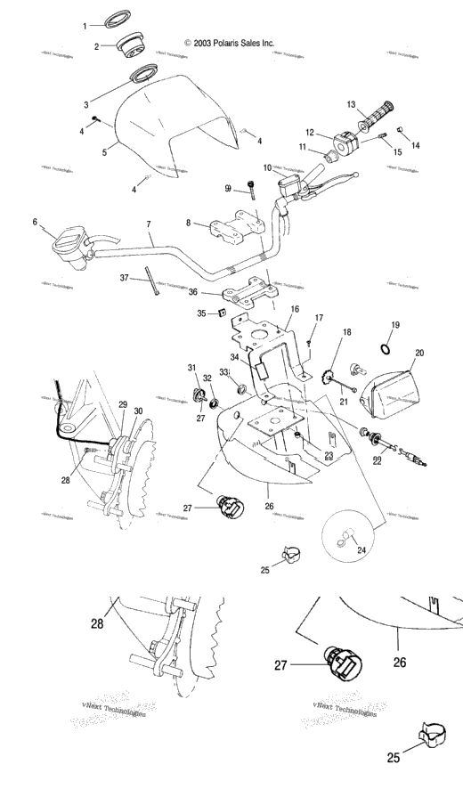 Handlebar & Headlight Pod