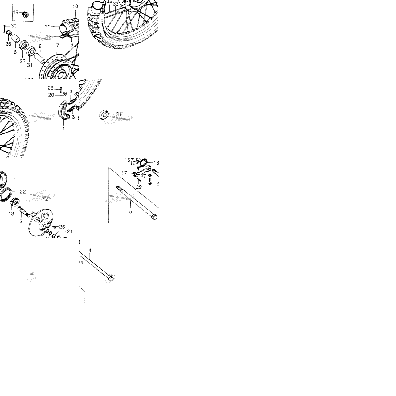 Front Wheel + Brake Panel