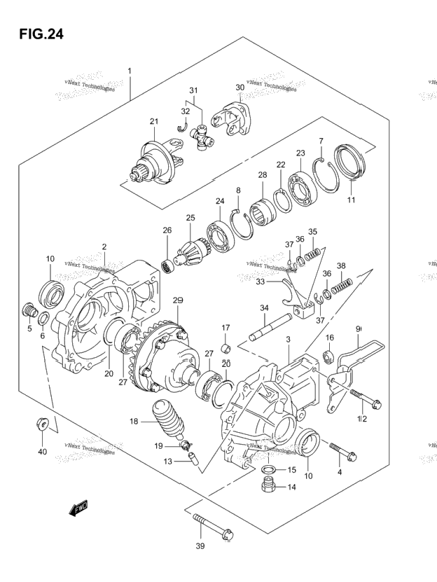 Final Bevel Gear (Front)(Model K3/K4,%F.No.5Saak46k3x102000)