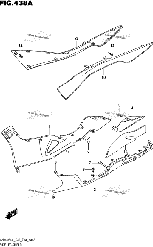 Side Leg Shield (An400al6 E33)