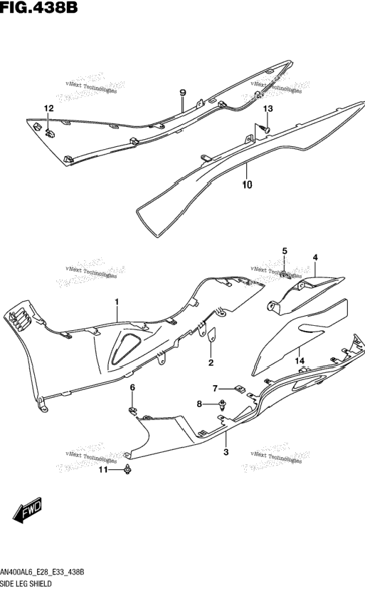 Side Leg Shield (An400zal6 E28)