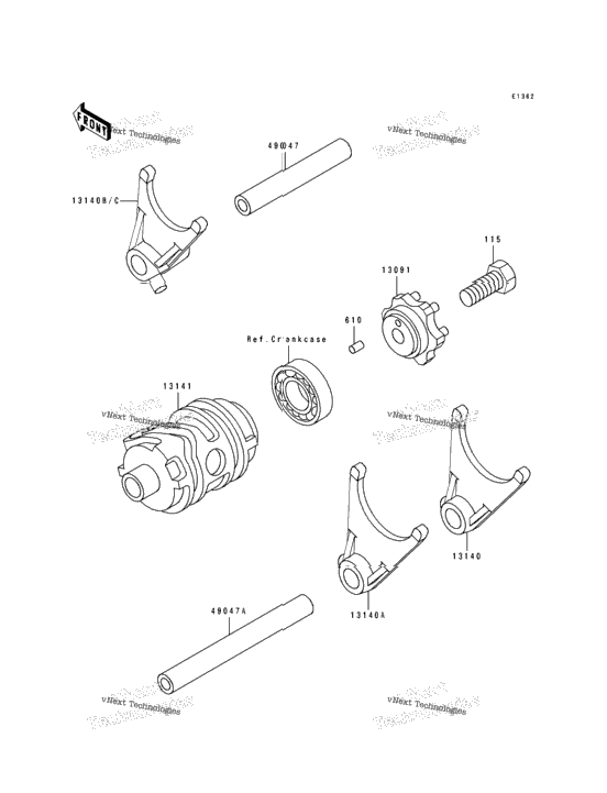 Change Drum/Shift Fork