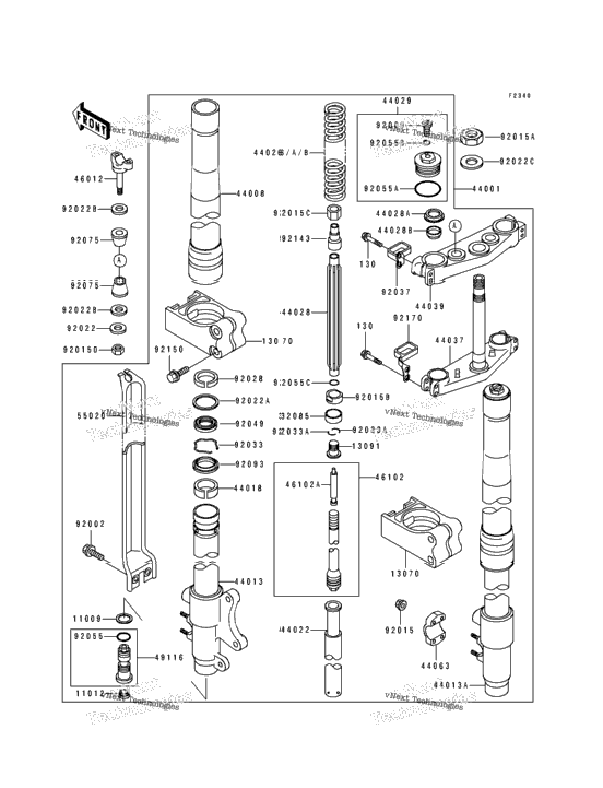 Front Fork (Kx250-H1)
