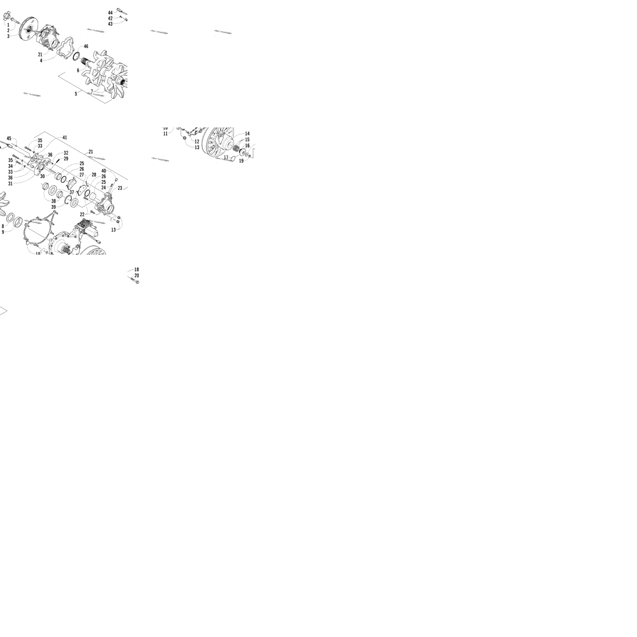 Drive Train Shaft And Brake Assemblies