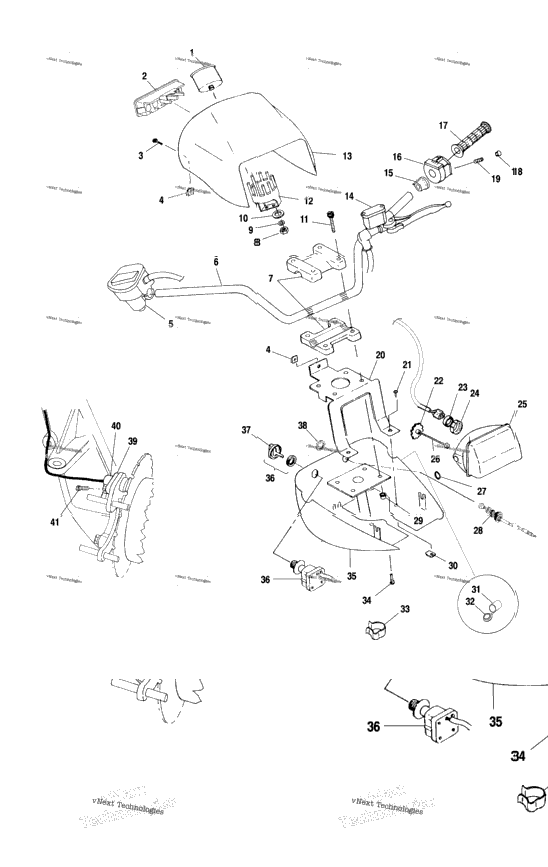 Handlebar & Headlight Pod A01ch50aa