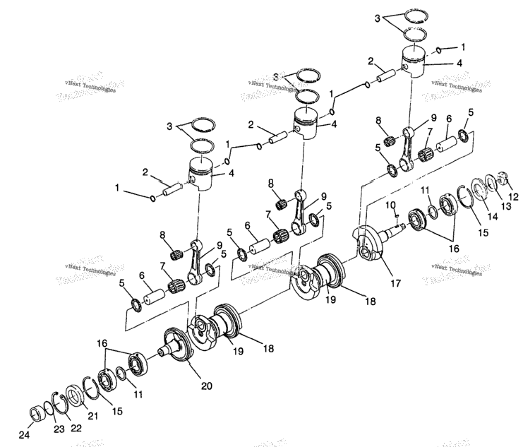 Crankshaft & Piston Sl 900 & Intl. Sl 900 I964291