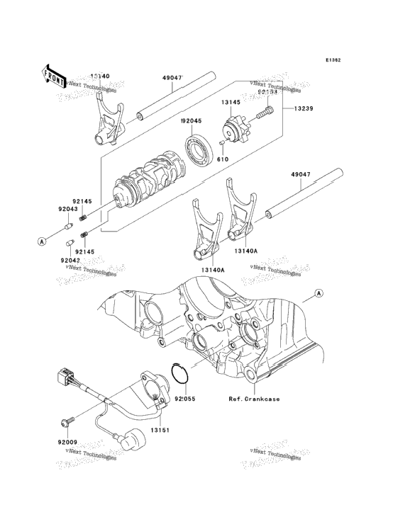 Gear Change Drum/Shift Fork(S)