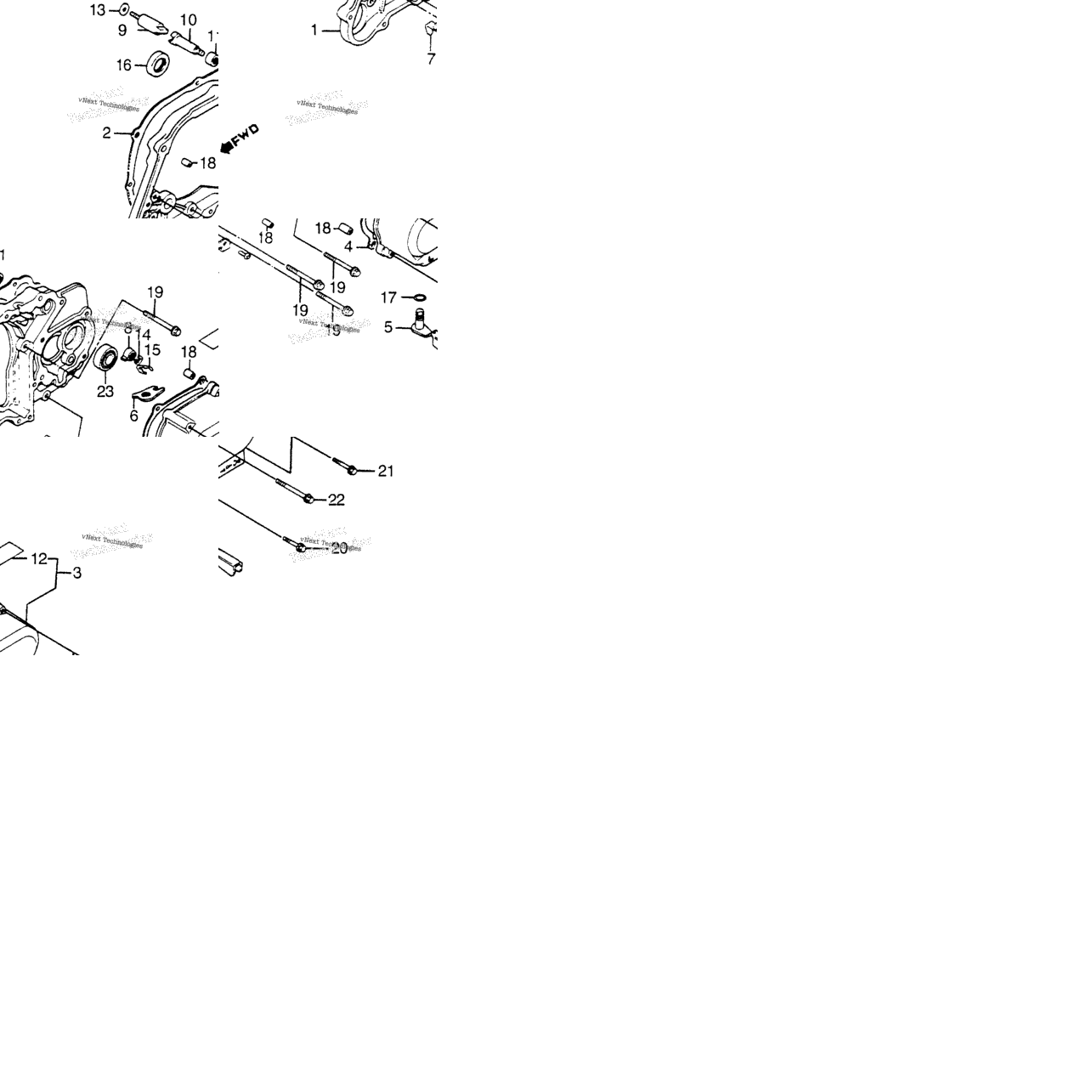 Left Cover Spacer + Sub-Transmission Cover
