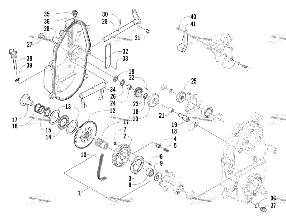 Drive/Reverse Dropcase Assembly (Optional)