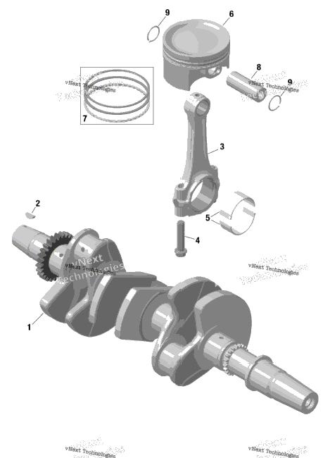Rotax - Crankshaft And Pistons