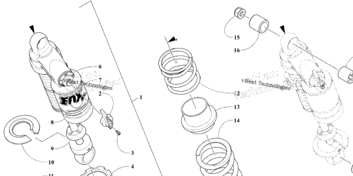 Rear Suspension Front Arm Shock Absorber