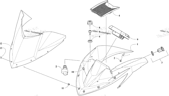 Windshield And Instruments Assemblies