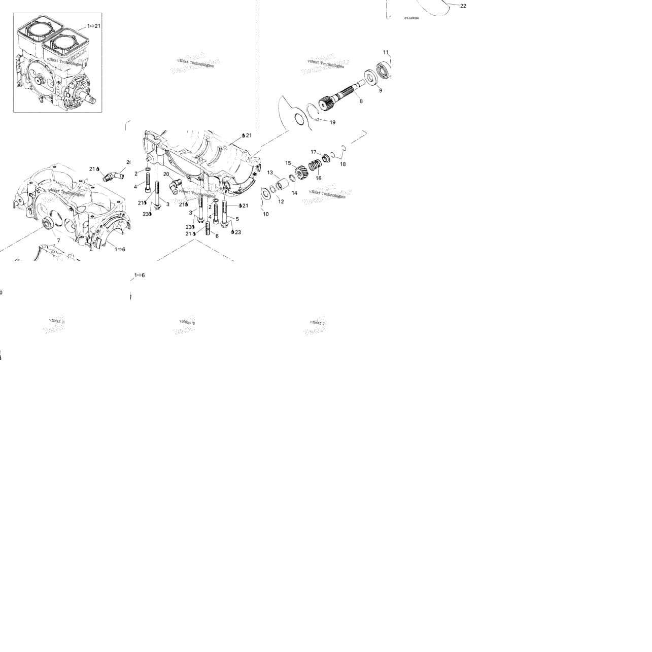 Crankcase, Rotary Valve