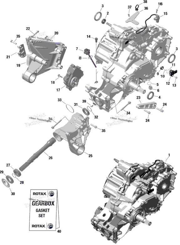 Rotax - Gearbox Assy And Drive Shaft
