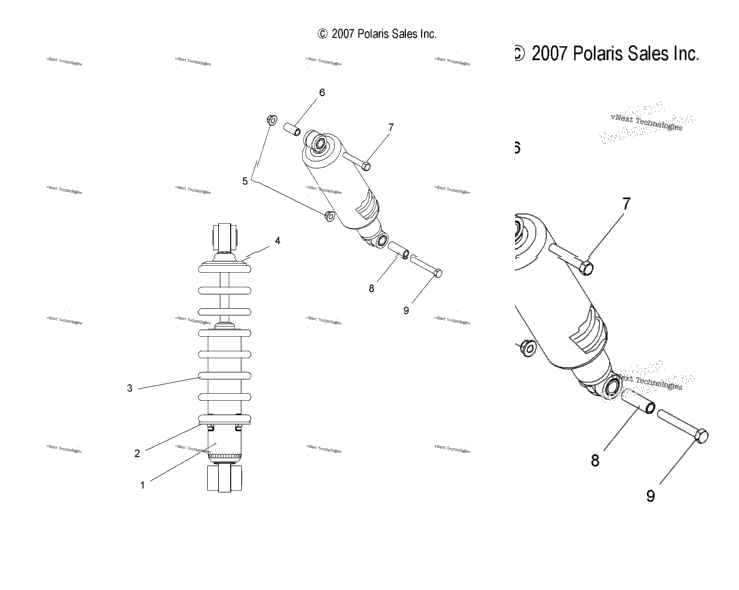 Suspension, Shock, Front Track (49Snowshockfront)
