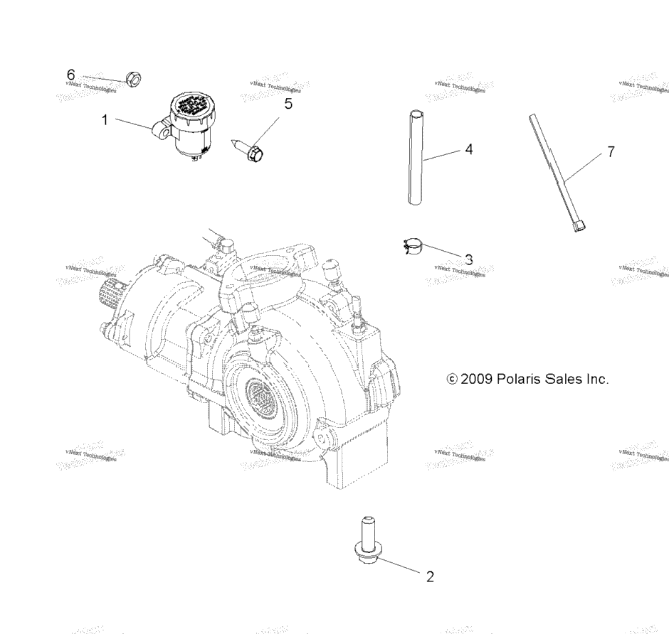 Drive Train, Gearcase Mounting, Front