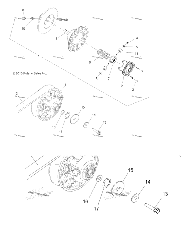 Drive Train, Secondary Clutch