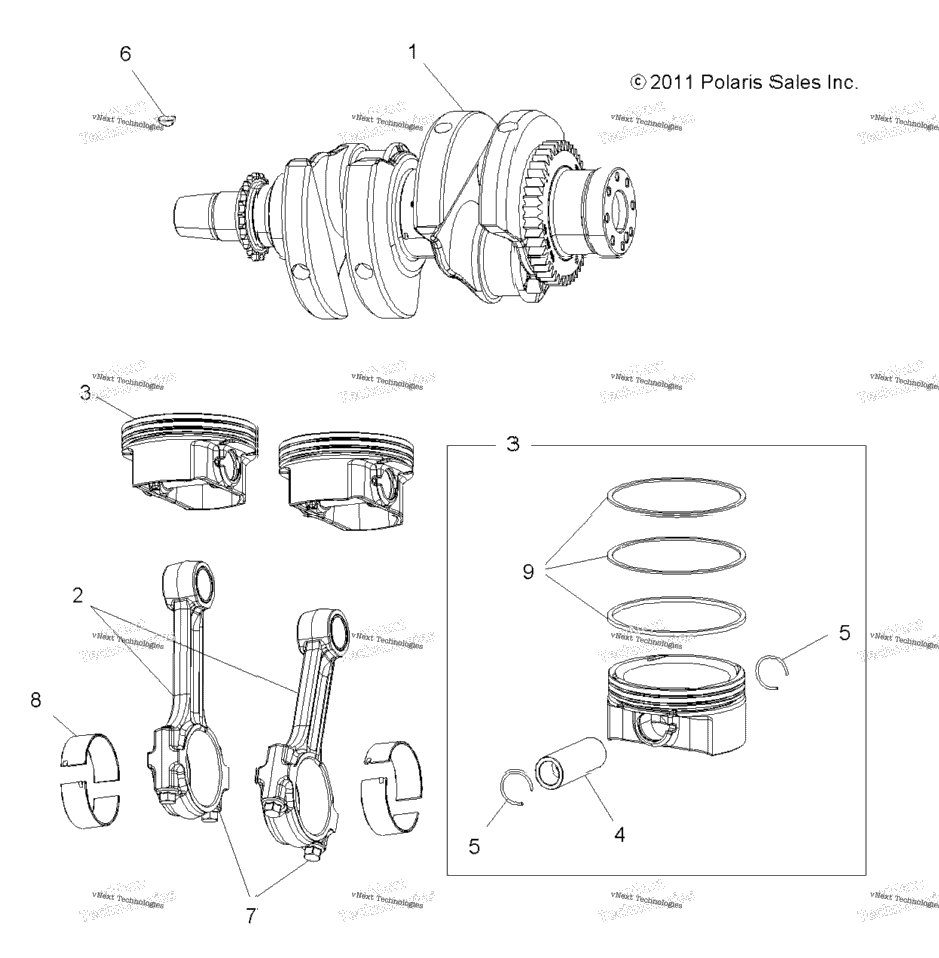 Engine, Crankshaft & Piston
