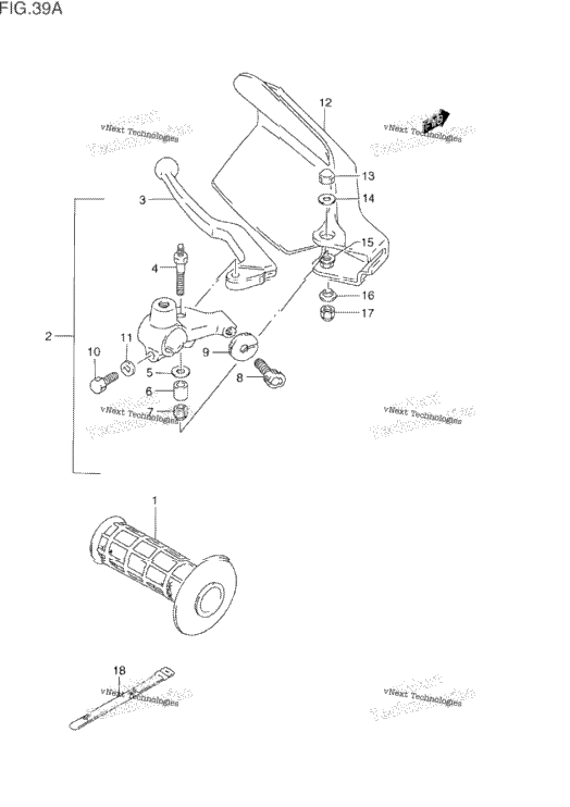 Left Handle Lever (Model R/S/T)
