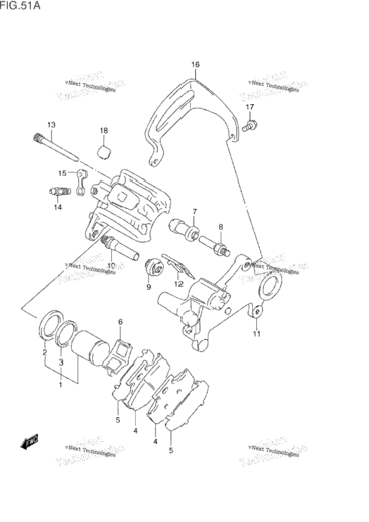 Rear Caliper (Model N/P)