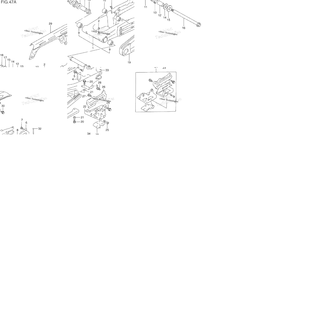 Rear Swinging Arm (Model R/S/T)