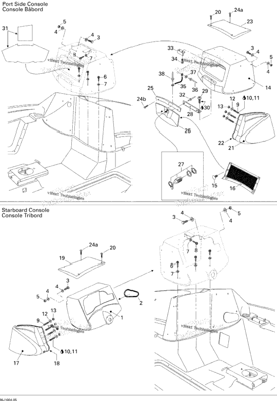 Front Console And Glove Box