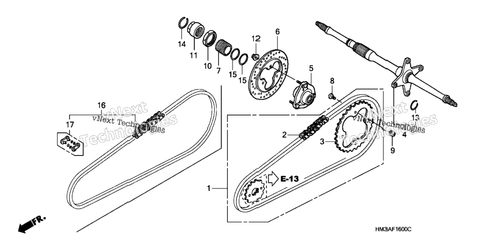 Rear Wheel Axle