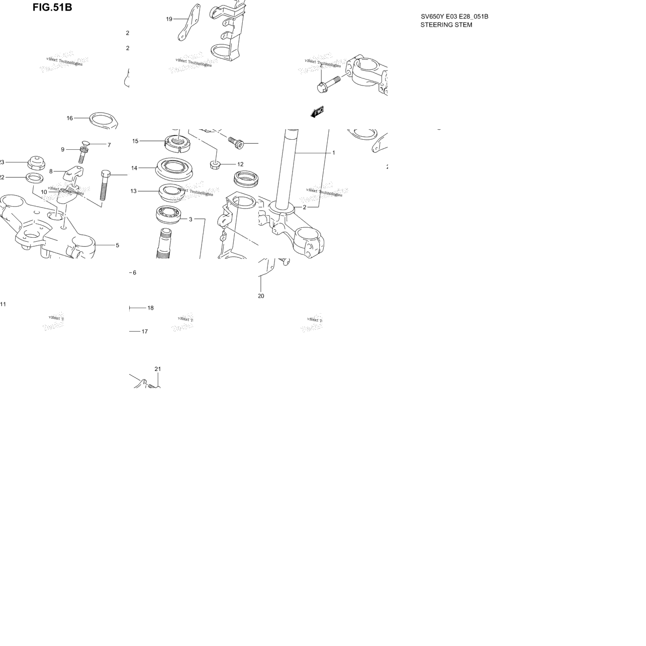 Steering Stem (Sv650k1 E3)