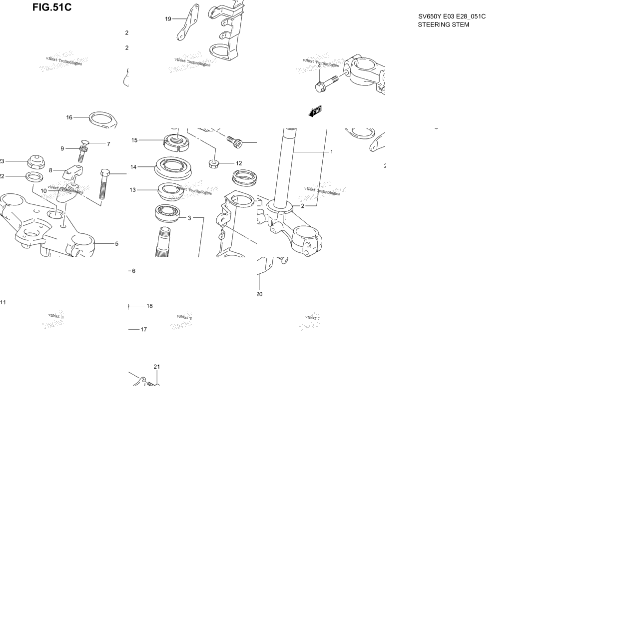 Steering Stem (Sv650k2)