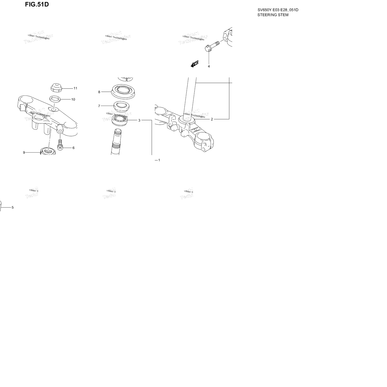 Steering Stem (Sv650sk1/Sk2)