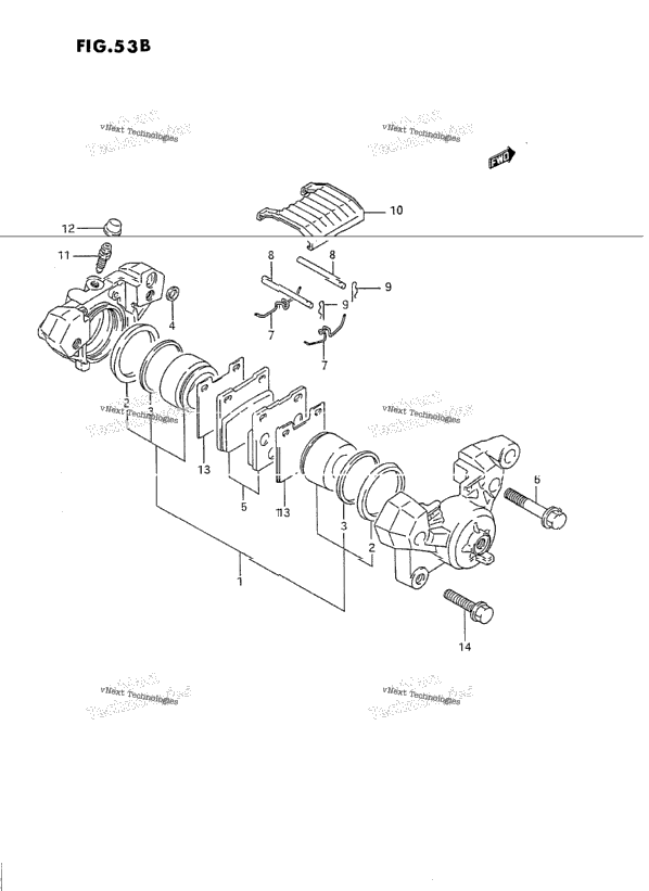 Rear Caliper (Model P/R/S/T)