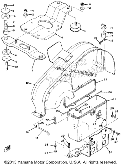 Engine Bracket - Luggage Box