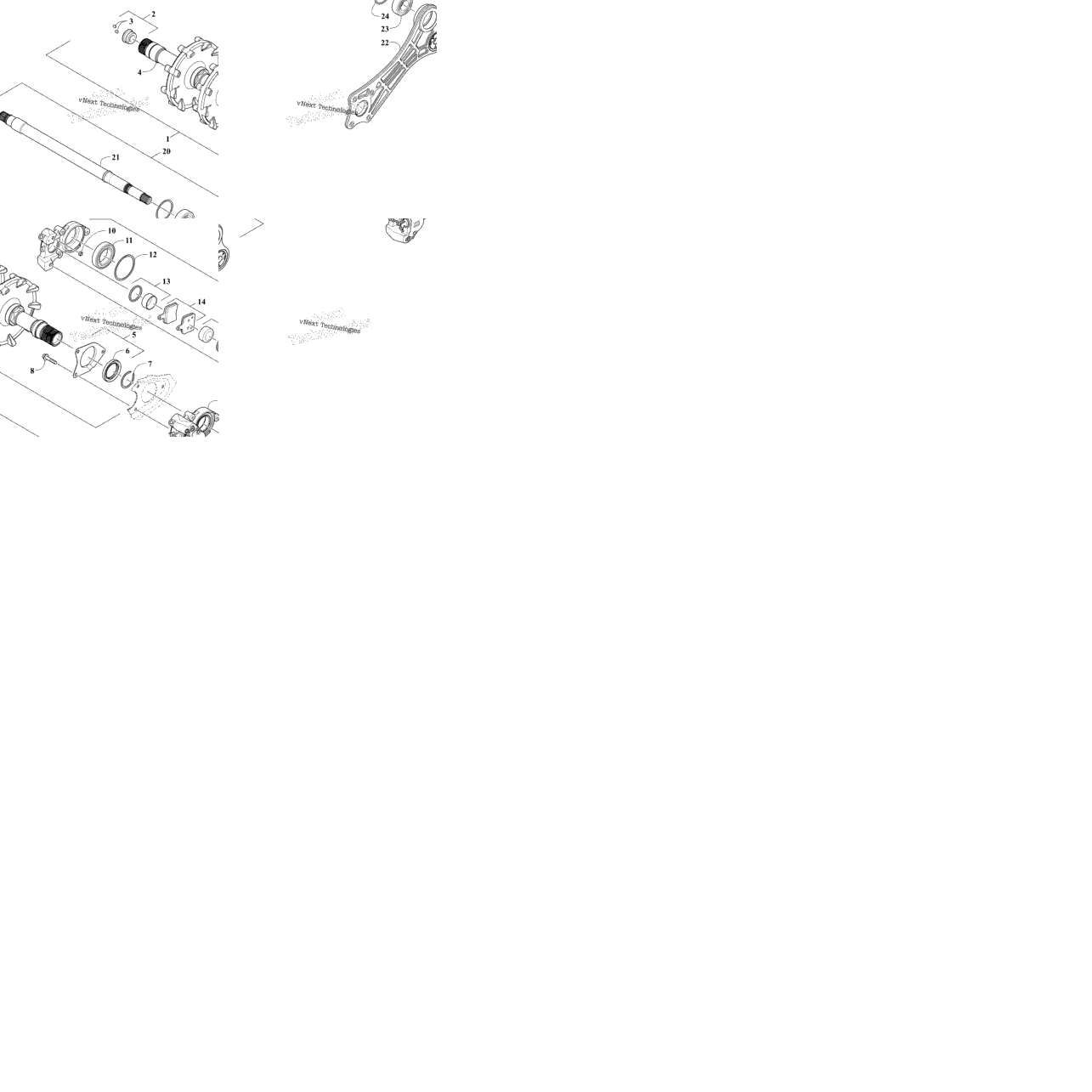 Drive Train Shafts And Brake Assemblies