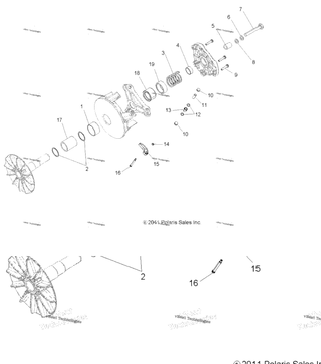 Drive Train, Primary Clutch A15daa57ej/Eh
