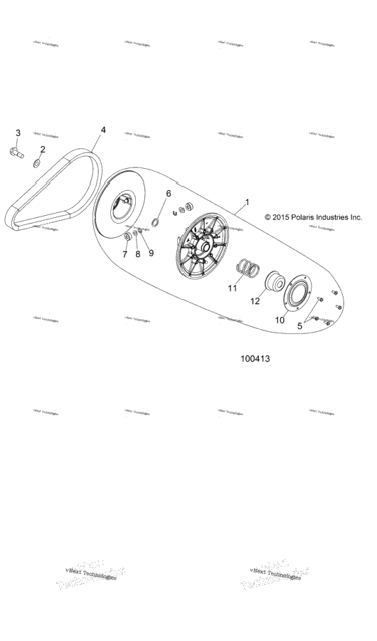 Drive Train, Secondary Clutch A15daa57ej/Eh