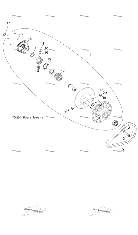 Drive Train, Secondary Clutch A15dae57ek