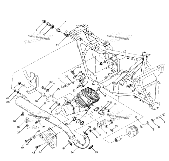 Engine & Muffler Mounting
